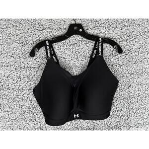 Under Armour High Support Sports Bra 1X 48/50 DDD Black Front Zip